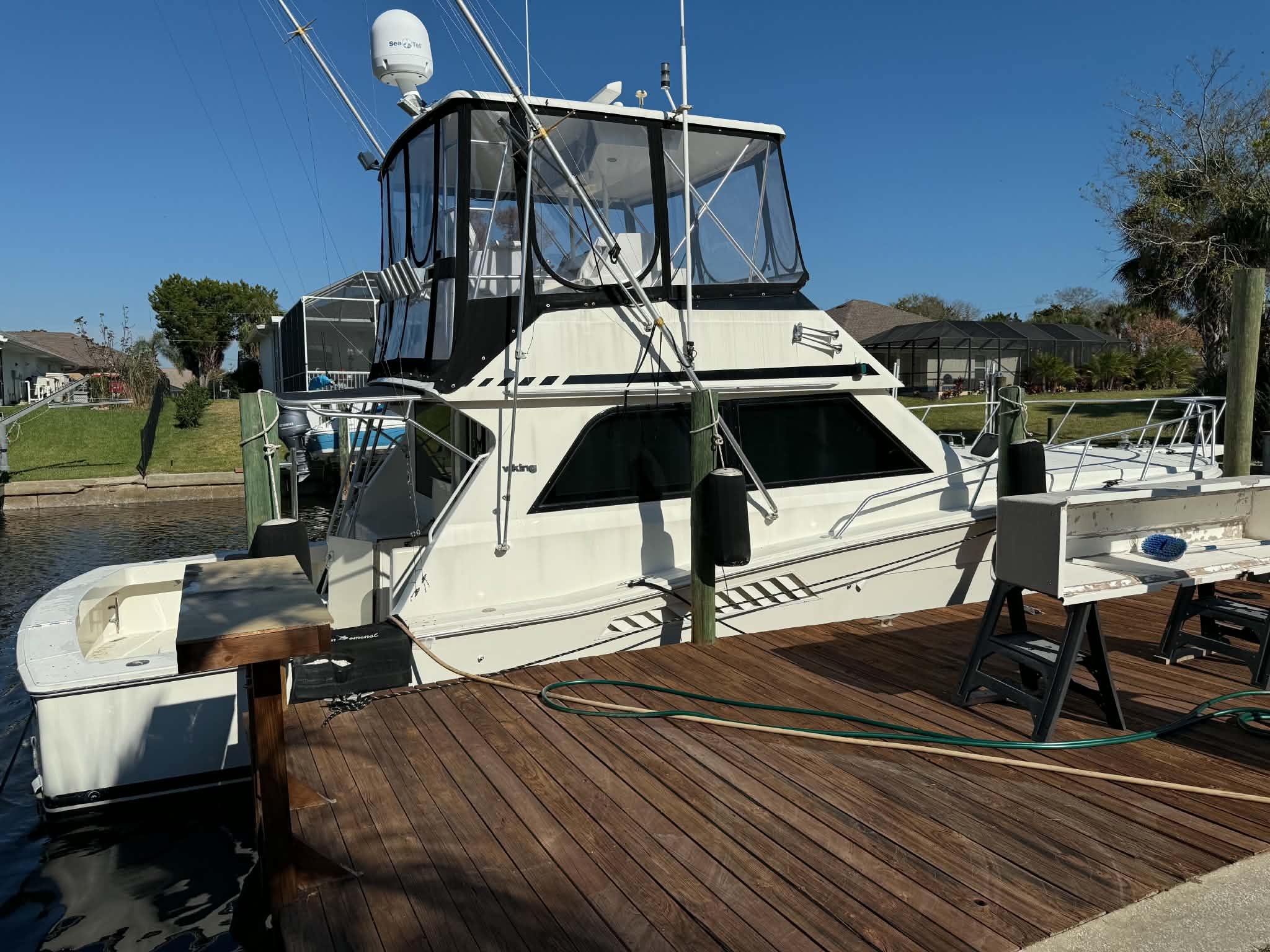 Boat Exterior — Coastal Carpet Steaming boat carpet cleaning project